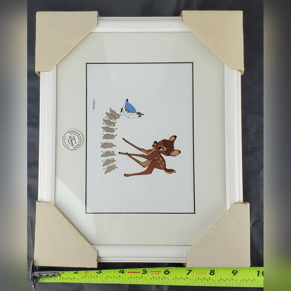 Disney Bambi and Quails Reproduction of Original Film Artwork Animation Print